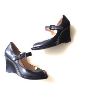 closed toe mary jane wedges